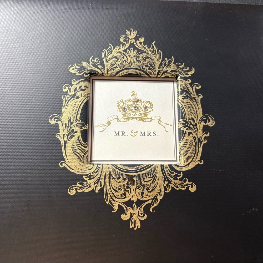 Hallmark Black and Gold Mr. & Mrs. Scrapbook